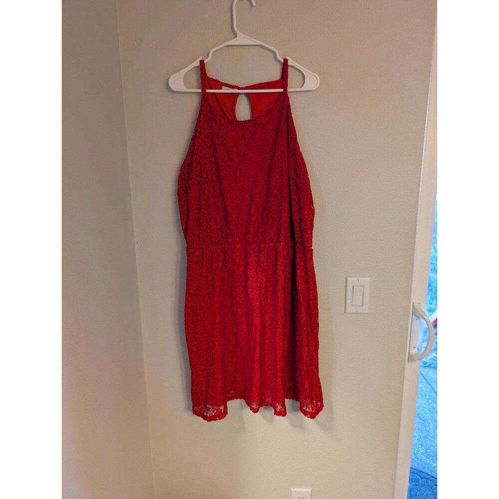 Maurices Red Lace Sheath Dress - Size 2